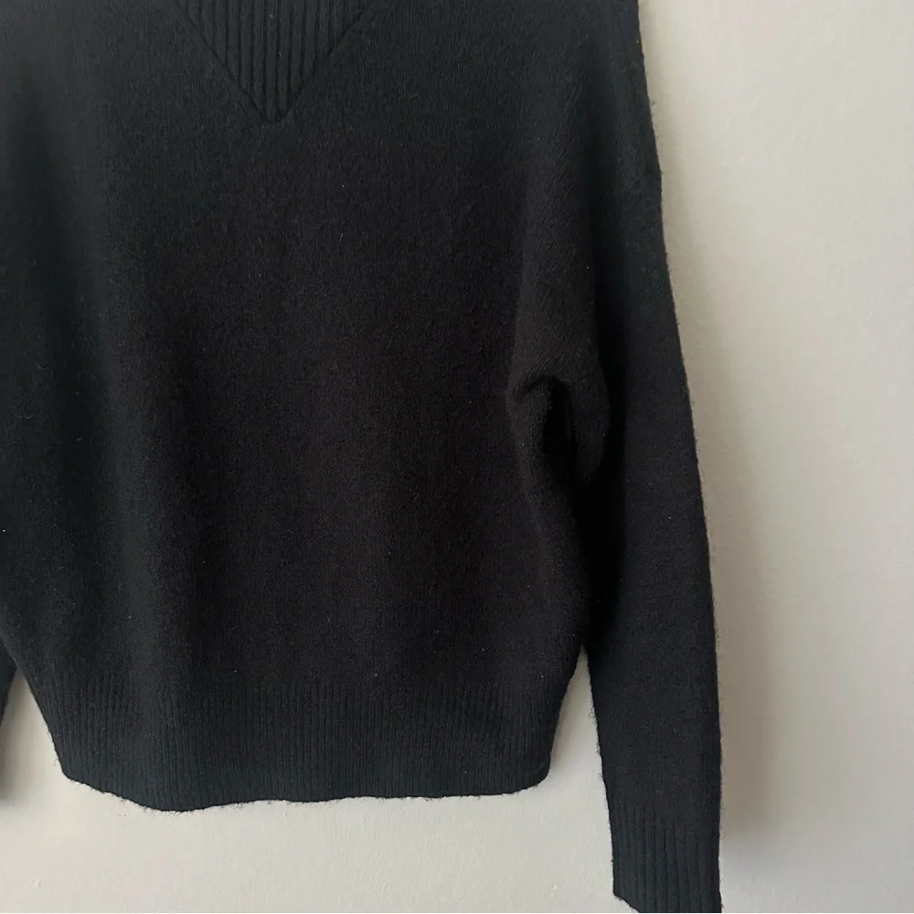 Madewell Dillon Mockneck Pullover Sweater Wool Black size Small